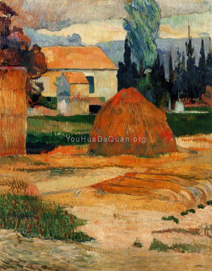 Haystack, near Arles - 保罗·高更